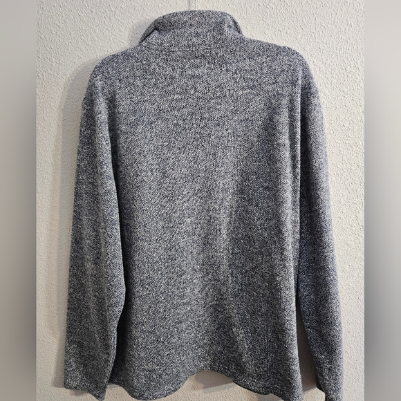 Old Navy XXL Men's Heathered Navy 1/4 Zip Sweater - Picture 3 of 6